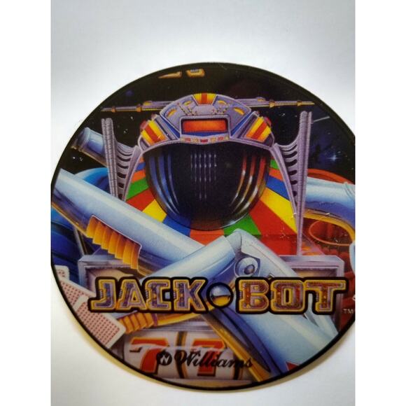 Jackbot COASTER Pinball Original NOS Plastic Promo Pinbot Robot 1995 Vintage - Picture 2 of 6